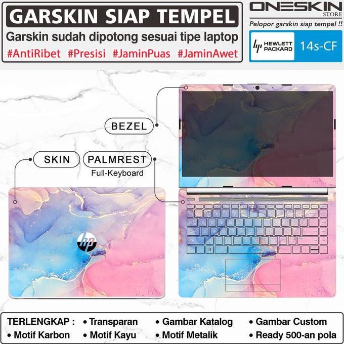 Precut Garskin Sticker Laptop Skin Perfect Fit Kompatibel untuk HP 14s-cf cf2508tu cf2516tu cf2517tu