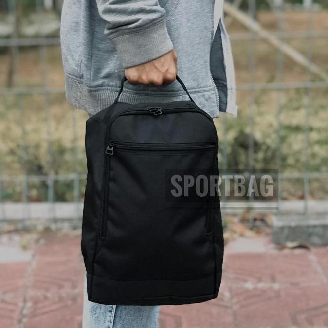 Tas Olahraga - Tas Sepatu Sepak Bola & Futsal Warna Hitam Polos