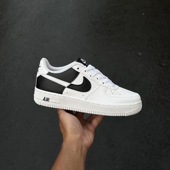 Sepatu sneakers anak nike AF 1 low kids NN white black