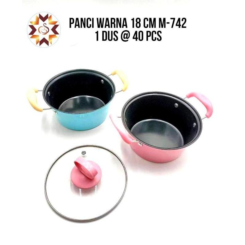 Panci Warna Stainless Tebal Tutup Kaca