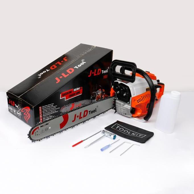 Yourpw- Jld Gergaji Mesin Chainsaw 54.6Cc Mesin Potong Kayu Mesin Chainsaw 20Inch Pohon Kayu Kualita