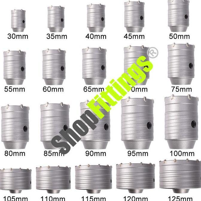 Yourpw- Mata Bor Lubang Tembok Beton Hole Saw Hollow Core Sds Plus 25 To 60 Mm