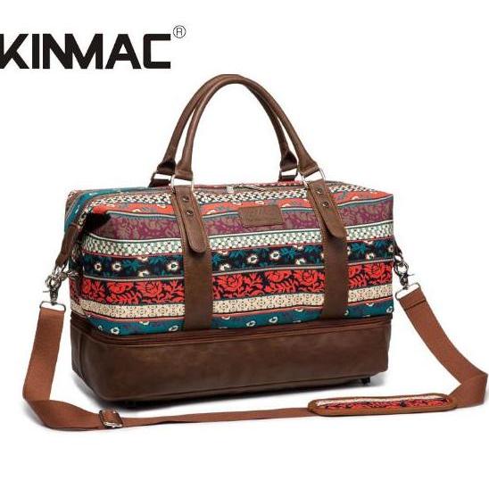 KINMAC Bohemian Brown Gym Bag Tas Multifungsi Fitnes Olahraga Sport Waterproof Travel Bag