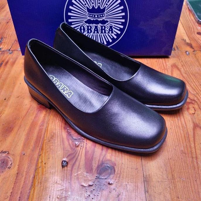 Sepatu Wanita Paskibra Full Kulit Sapi Asli Sepatu Pantofel Wanita Kerja Kulit Sapi
