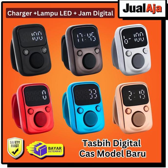 Syukron- Tasbih Digital Charger Led Jam Digital Premium Lampu Led Muslim