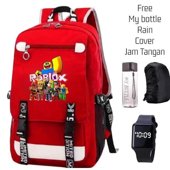 Kyut- Tas Backpack Roblox Tas Sekolah Anak Tas Backpack Karakter Tas Sekolah Dengan Jam Tangan Tas S