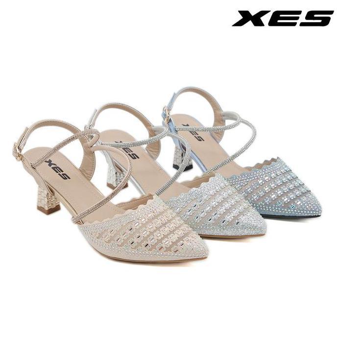 PROMO - XES LIONA-546 Sepatu Heels Pesta Wanita Ankle Strap Sandal Sendal / Heels Lebaran
