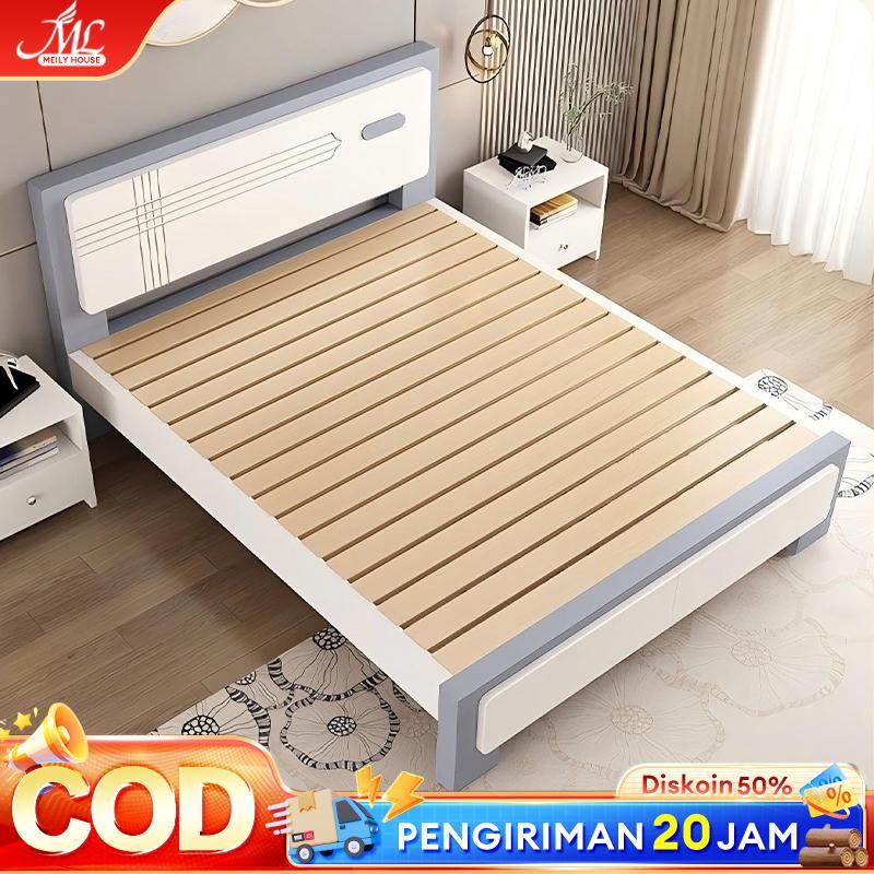 Ranjang Kayu Solid Asli Dipan Tempat Tidur Dipan Kayu Ranjang Kayu Solid Minimalis