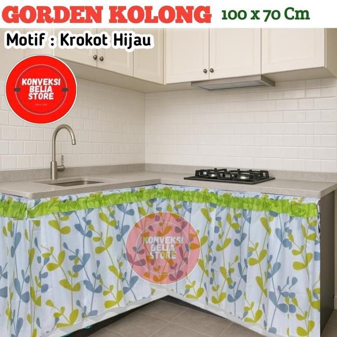 Promo PROMO Pakaet isi 1 lusin Gorden kolong dapur set motif keropi free tali Diskon
