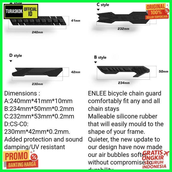 Sale Enlee Chainstay Guard Protector Pelindung Rantai Chain Silikon Frame Sepeda Mtb