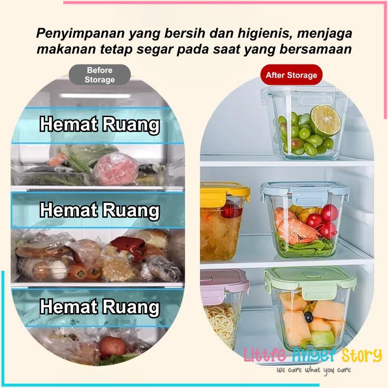 Termurah Tempat Mpasi Kaca Tempat Makan Bayi Anti Tumpah Kontainer Wadah Snack Mpasi Tahan Panas Mic