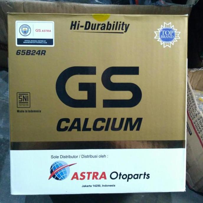 Promo aki mobil battery GS astra type calcium 65B24R 12 volt 55 amper Diskon