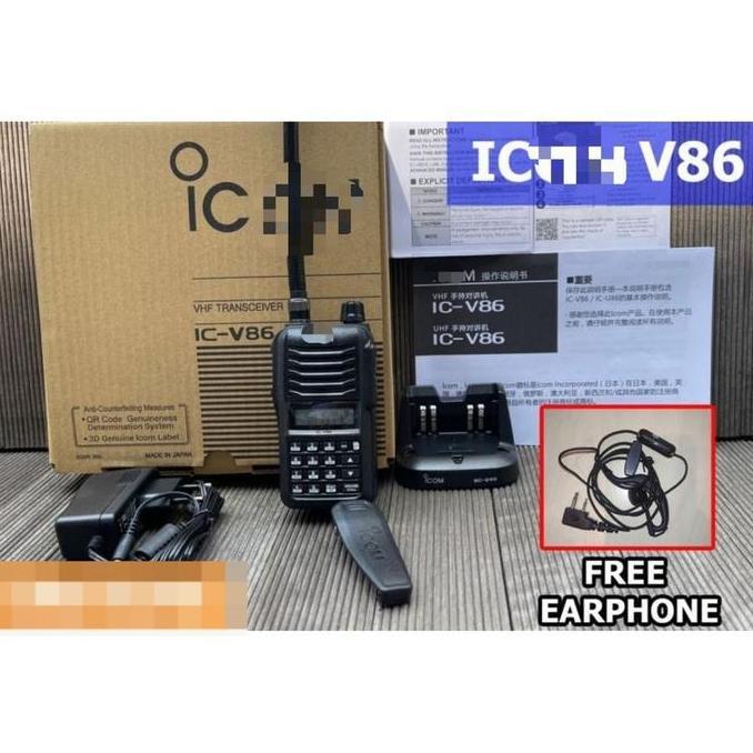 HT radio IC V86 walkie talkie ic v 86 - 7 watt + Free Headset Earset handy talky vhf NEW HT V86 walk