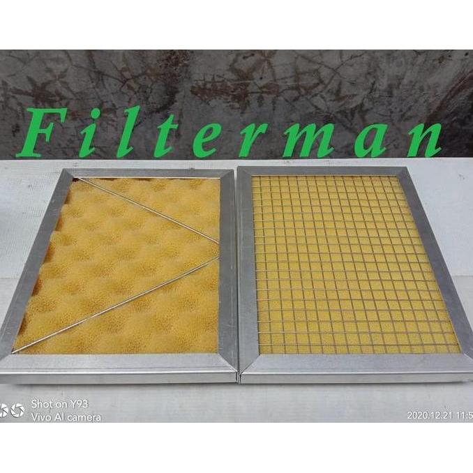 Saringan Debu Udara AHU HVAC Washable Air Filter Foam G3 G4 F5 Refillable Frame