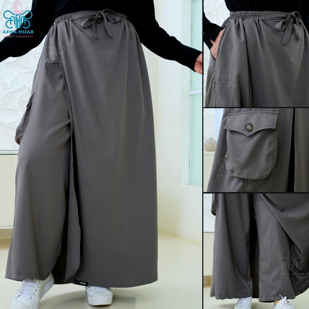 Diskont Afna Jenna Rok Celana Cargo Outdoor Quickdry Muslimah - Rok Celana Olahraga Kargo Adventure 
