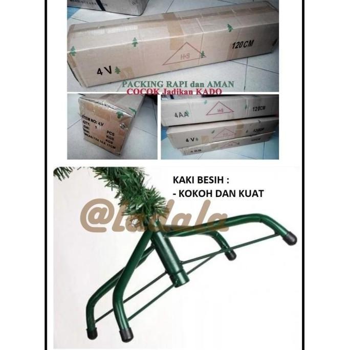 1,5 Meter Pohon Natal Cemara Hijau PE+PVC 5feet Model Baru 150 cm 1.5m p150