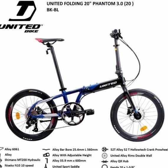 Terlaris Sepeda Lipat Folding Bike 20 United Phantom 3.0