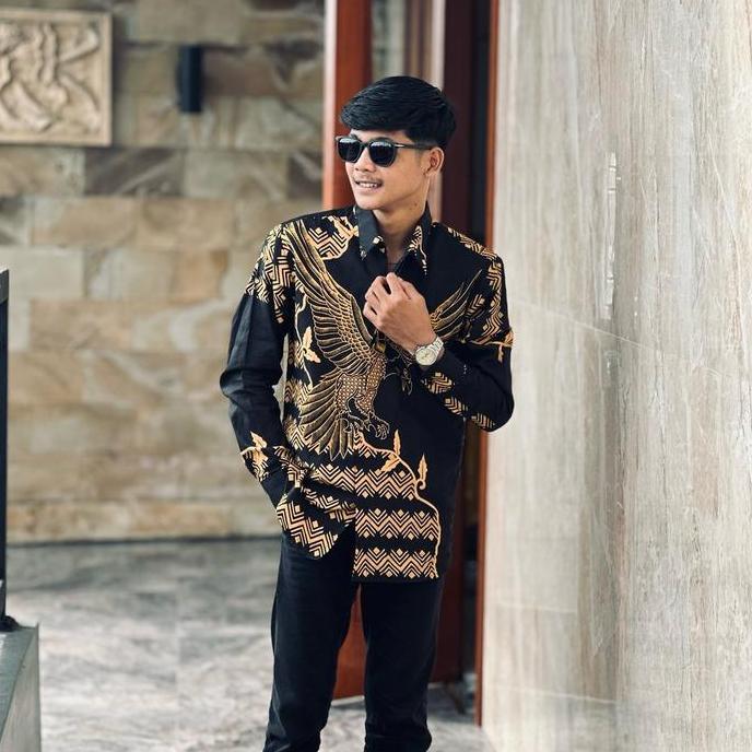 KEMEJA PREMIUM ELANG EMAS BATIK FLORIST