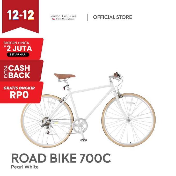 Terlaris Sepeda London Taxi Road Bike 700C - Pearl White