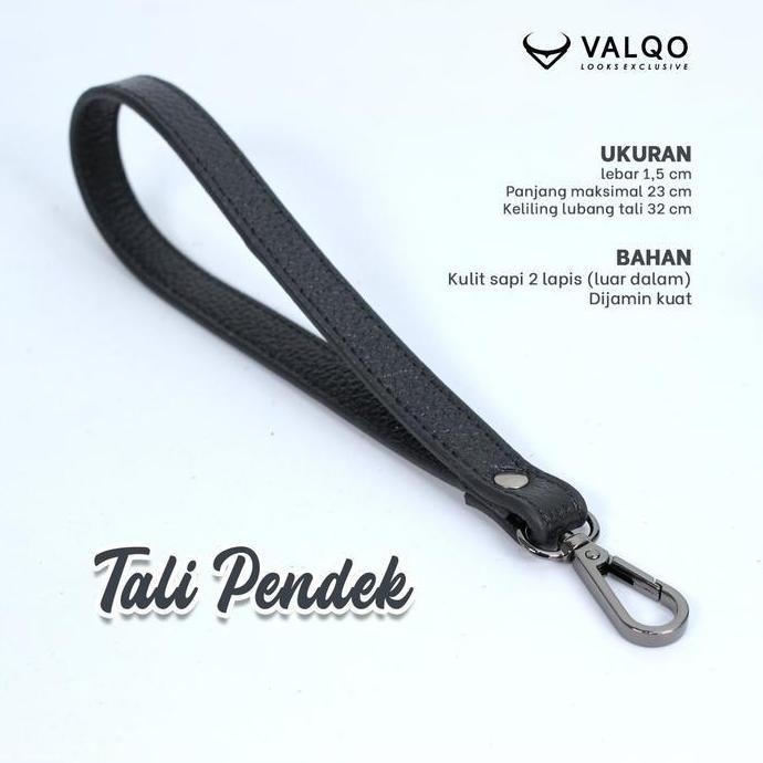ASLI LIMITED VALQO Tali Pendek kulit Sapi Tali Strap Pendek Tas Clutch handbag Tas Wanita Pria Lebar