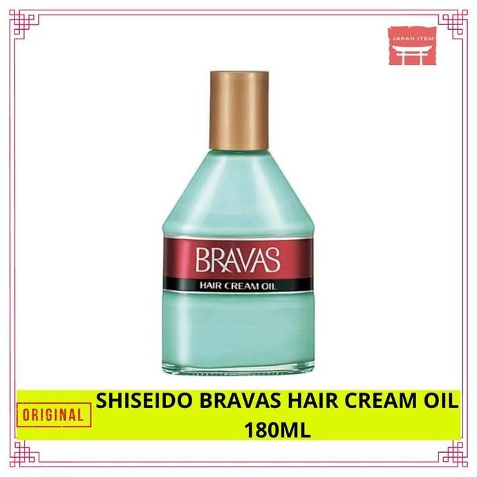 Shiseido Bravas Hair Cream Oil mengkilapkan rambut pria Original Japan