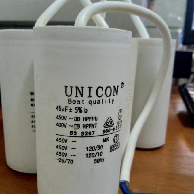 Kapasitor(capacitor)pompa 45uf 450 vac unicon