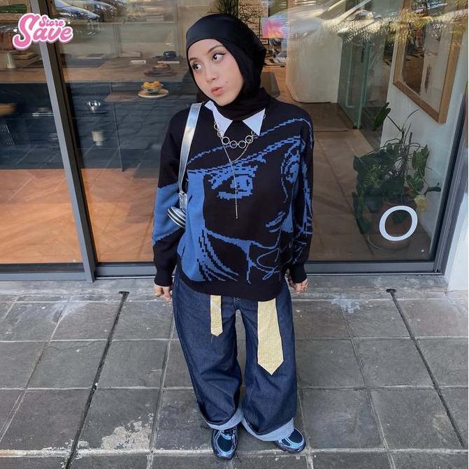 Kanzume Crewneck Sweater - Sweater Oversize Anime