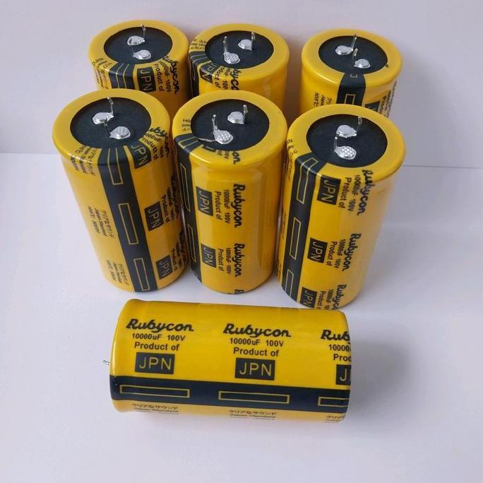 Fuxc- Elco Rubycon Kuning 100V 10000Uf , Rubycon Ori Japan 100V 10000Uf , Rubycon Yellow 100V 10000U