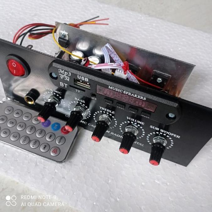 Fuxc- Rangkaian Mesin Speaker Aktif Mono Plus Usb Player Bluetooth Amplifier