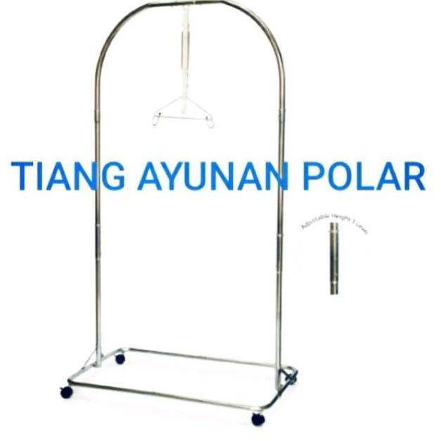POLAR TIANG AYUNAN CHROME STAINLESS. tiang ayunan bayi. tiang chrome