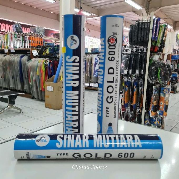 BEBAS ONGKIR - Cock Badminton Sinar Mutiara Gold 600 Shuttle Shuttlecock Kok Bulutangkis Lancip Spin