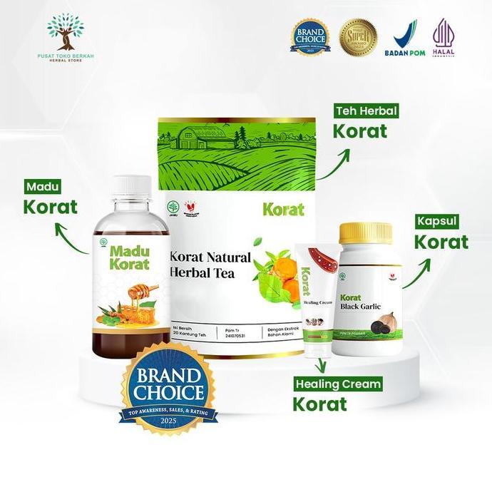 Grl- Madu Dan Teh Korat-Suplemen Kesehatan Alami-Bantu Atsi Asam Urat Dan Kolestrol