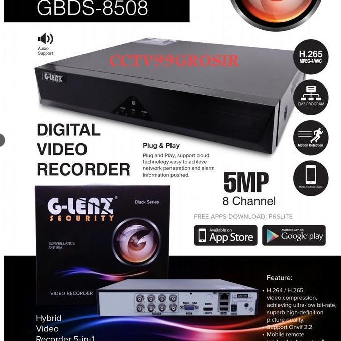 TERBARU - GLENZ CCTV DVR 8CH 5MP - GBDS 8508 (5MP)