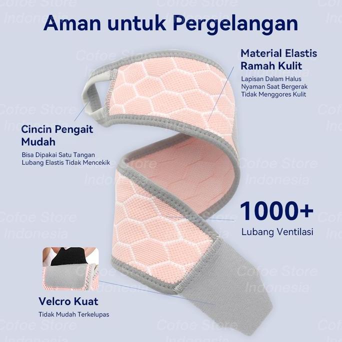 Pergelangan Tangan Deker Gym Sejuk Dan Bernapas Wristband Olahraga Dirumah Badminton Fitness Senam