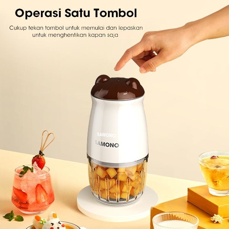 BESTPROMO SAMONO CHOPPER MINI 300 ML COPER DAGING DAN BUMBU BLENDER PORTABLE CHOPER MULTIFUNGSI FOOD