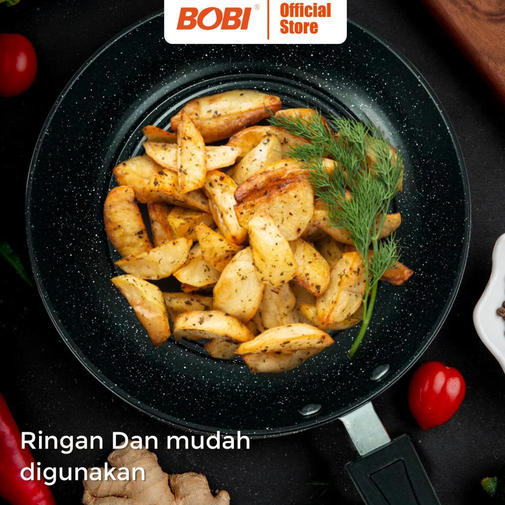 PROMO Wajan Teflon Penggorengan 22 cm // Wajan Penggorengan Anti lengket Wok Pan // Teflon Praktis B