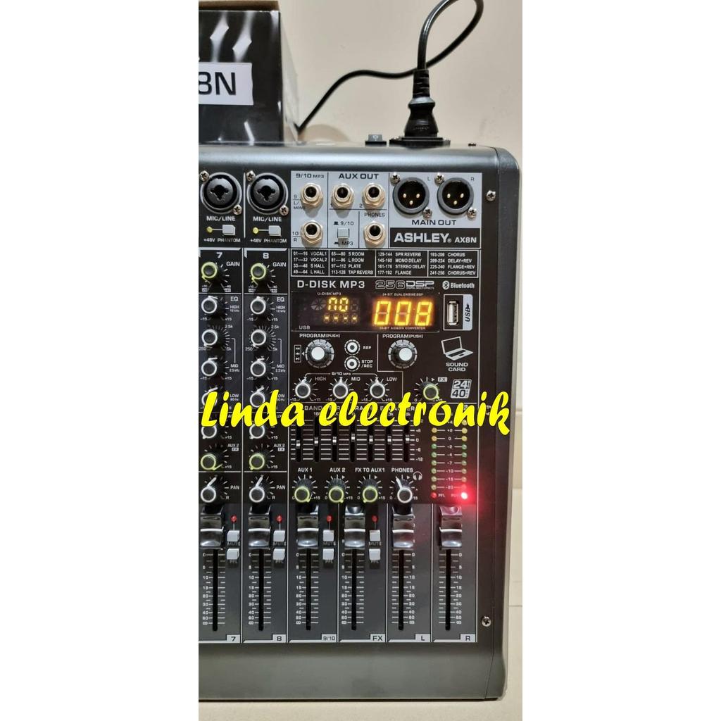 MIXER ASHLEY AX8N Bluetooth Original Produk 8 Channel ax8n AX8N ax8n