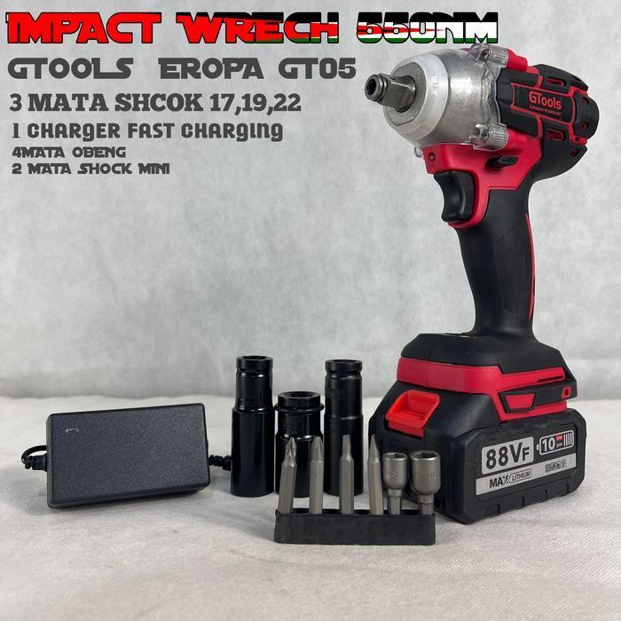 promo impact wrench 88V GTOOLS GT05 facelift mesin pembuka baut ban