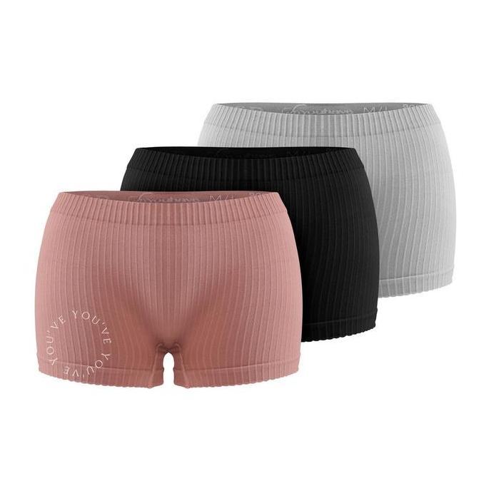 Promo Youve Celana Dalam Boxer Wanita Garis Polos Korset Boyshort 300087 Diskon