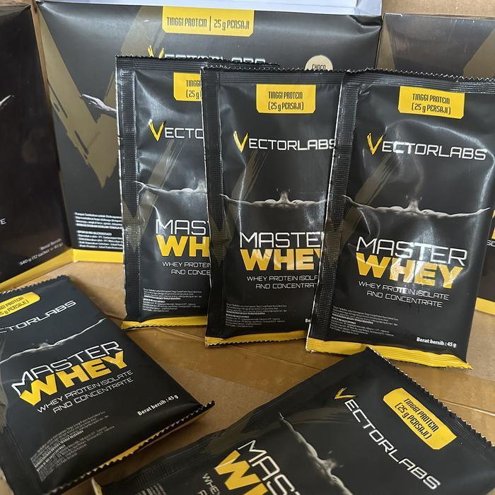 Master whey 7 sachet best seller protein powder fitness suplemen gym