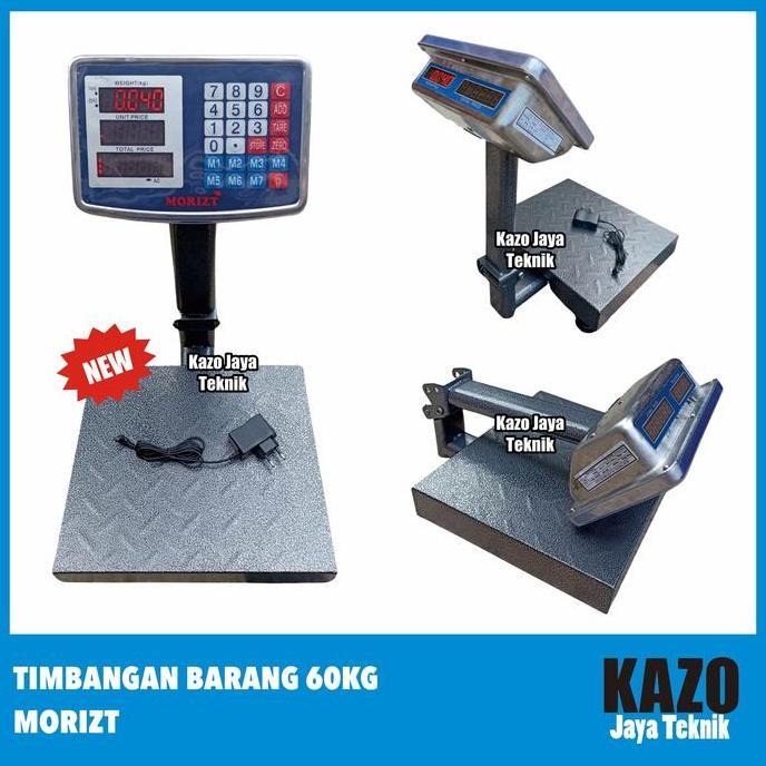 Timbangan Barang Digital 60kg / Timbangan Duduk / Meja Lantai - Morizt DIN