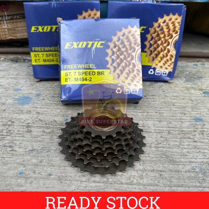 Promo Freewheel Gear Gir Susun Belakang Sepeda 7 Speed Drat Ulir Exoticc MTB Federal Lipat Balap COD