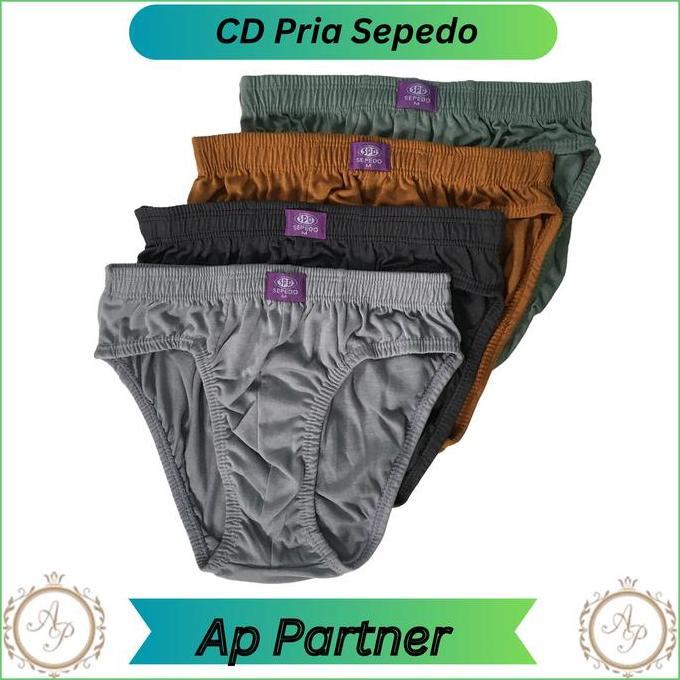 Promo ( 12 PCS / 1 LUSIN ) Celana Dalam Pria Polos Katun - CD Pria Jumbo Katun / Size M L XL XXL Dis