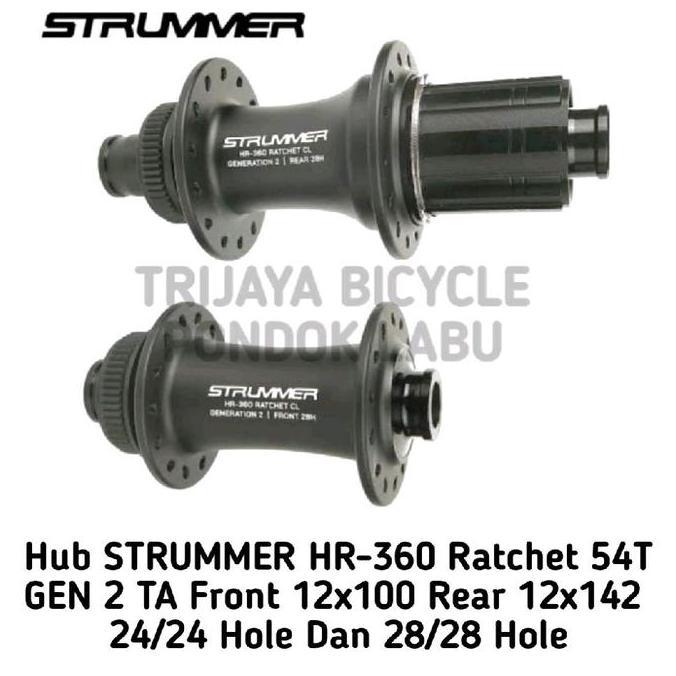 Promo Hub FreeHub STRUMMER HR-360 RATCHET 54T Gen 2 Mat Black Depan Belakang 24 Hole Dan 28 Hole Dis