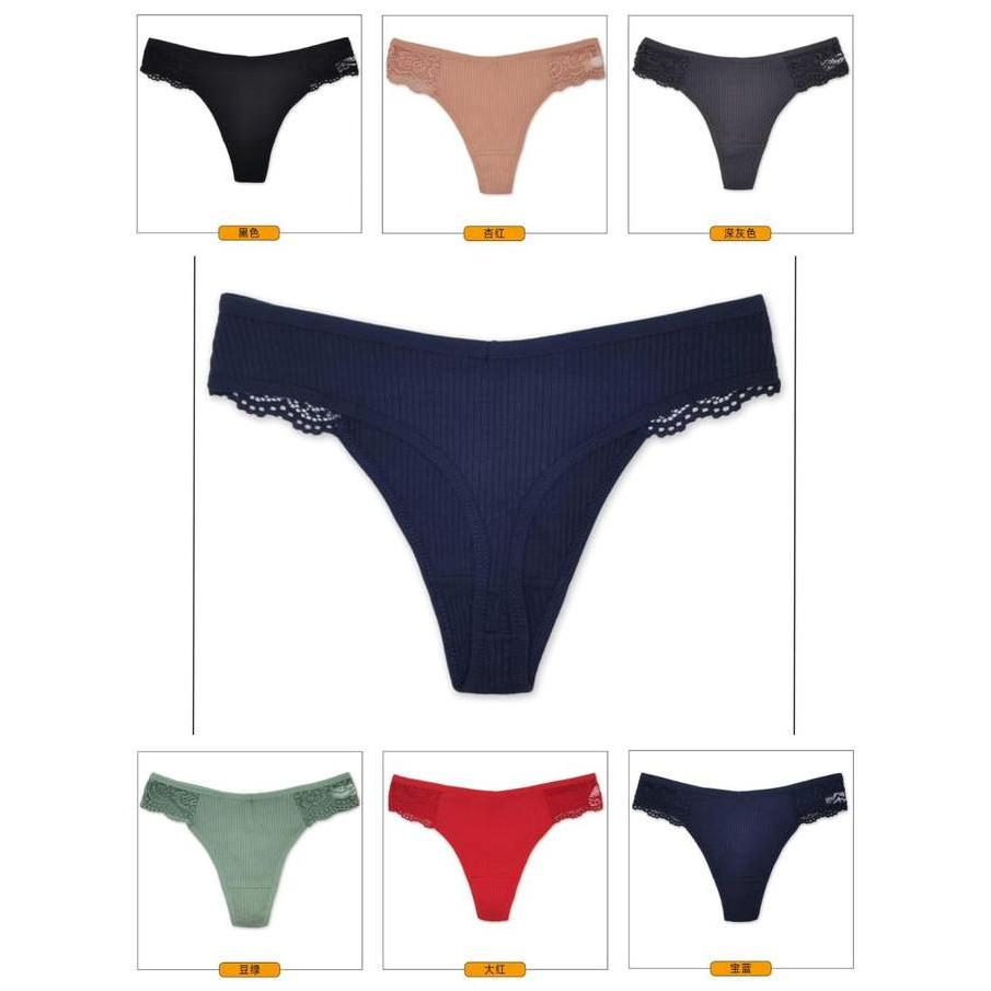 Promo CD 87512 I3 - Celana G string thong katun Diskon