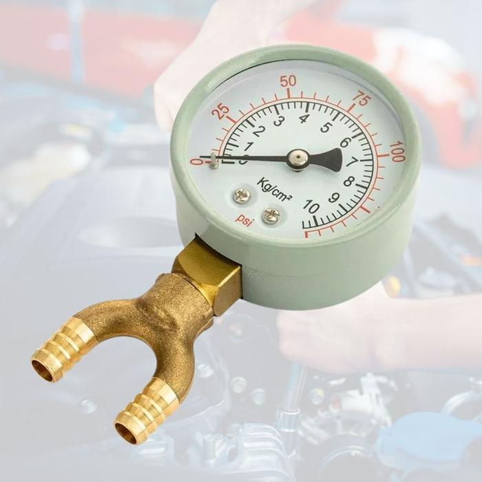 Alat Test Tekanan Pompa Bensin Cabang 8Mm Fuel Pressure Gauge Tester Pembaca Kondisi Pump Motor Mobi