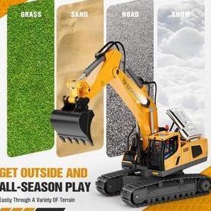 2.4ghz rc excavator paduan mainan rc rc truk truk 11 saluran excavator kode 403