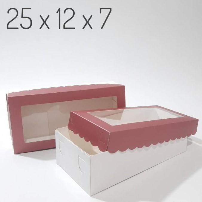 Bestone- Box brownies 25x12x7cm dus brownies kotak kue brownies dus kue bolu