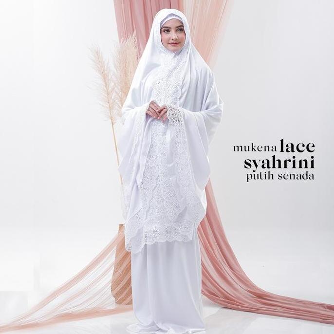 DISKON sy.id - Mukena Dewasa Jumbo Satin Velvet Motif Lace Syahrini READY STOCK