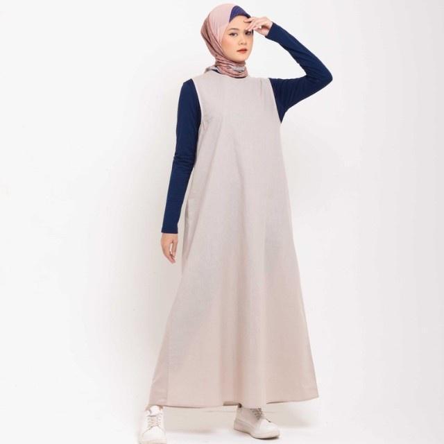 (Termurah) Dauky Inner Dress Sleeveless Cotton Dress Wanita Muslim Dauky Bestseller